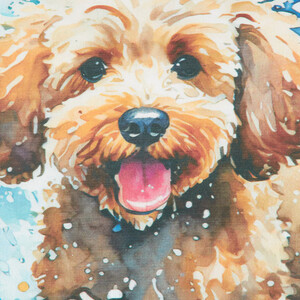 Ada Ingram Cockapoo Cushion - Multicolour