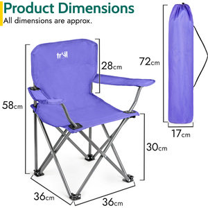 Kids Lightweight Camping Chair - Purple by Trail