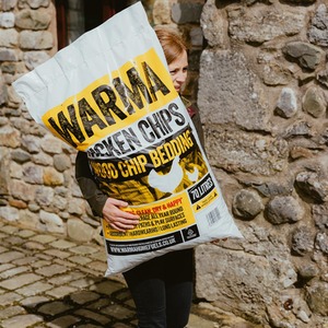 Premium Hardwood Chicken Coop Wood Chips - Beige / 52kg by Warma