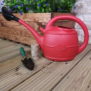 5L Ward Garden Watering Can with Rose - Red - Red by Samuel Alexander