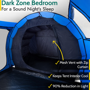 Easdon 6 Man Tunnel Tent - Blue by Trail