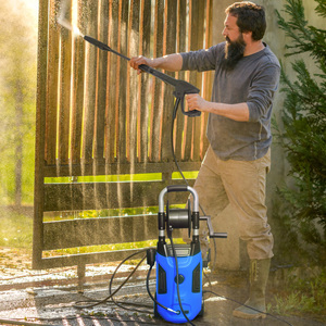 Outsunny 1800W 150 Bar Pressure Washer with Nozzle - Blue by Outsunny