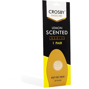 1Pk Lemon Scented Unisex Cushioned Shoe Insoles - White by Crosby