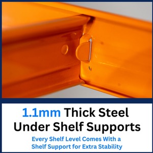 Extra Heavy Duty Racking Shelving 6 Levels - Blue & Orange / 120cm / 60cm by Trade Price Deals