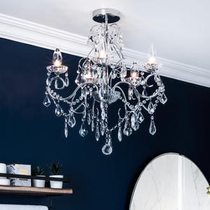 Vara Bathroom Chandelier - Chrome / 56.5cm by Litecraft