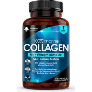 Collagen Supplement Marine Collagen Capsules - One Month by New Leaf Products