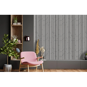 Wooden Slatted 3D Acoustic Wall Panelling - Marble / 240cm by Home Treats