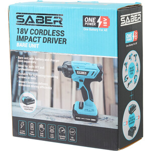 Saber 18V One Battery Impact Driver Bare Unit - Blue by Saber