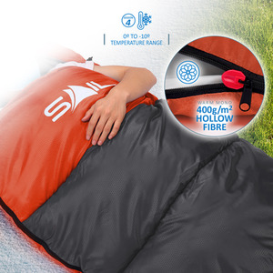 One' 400gsm Sleeping Bag - Orange by SAIL