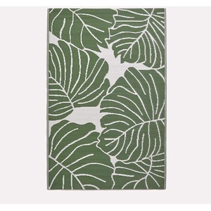 Homescapes Outdoor Rug Luxury Waterproof Reversible, Green Ada Botanical by Homescapes