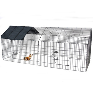 Metal Pet Run with Sunshade and Roof - Steel by Easipet