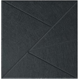 Set Of 12 Square Self Adhesive Acoustic Wall Panels Tiles - Black by Gr8 Home