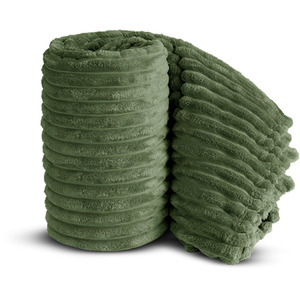 Snug Soft Chunky Ribbed Cord Plush Throw Blanket by Velosso