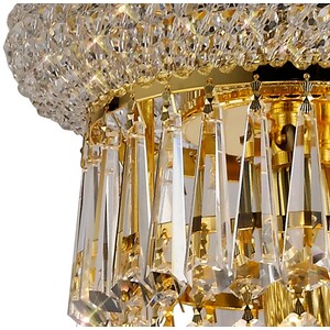 Alexandra Ceiling Pendant Chandelier 9 Light French Gold, Crystal - Gold
