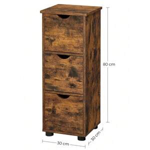 Bathroom Storage Cabinet with 3 Drawers - Bronze by VASAGLE