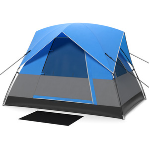 3-Person Outdoor Camping Tent - Blue by Costway