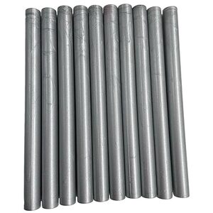 Pack of 10 Silver Shimmer Wax Sticks - Silver by Syntego
