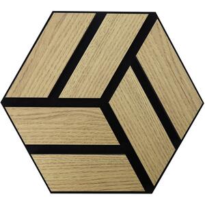 Hex Acoustic Wall Panel Shape - Pale Oak by Kraus