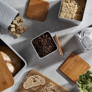 5 Piece Kitchen Set with Bamboo Lids - White by Cooks Professional