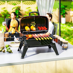 Outsunny Folding Charcoal Barbecue Grills - Red by Outsunny