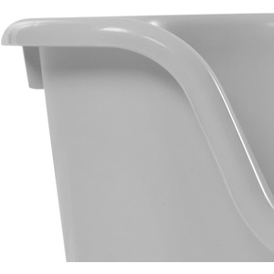 Solid-Colour Open Cat Litter Tray with Scoop by Livingandhome