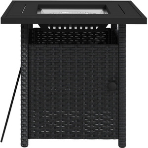 Outsunny 50,000 BTU Output Rattan Fire Pits for Garden - Black by Outsunny