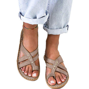 Strappy Sandals with Toe Loop