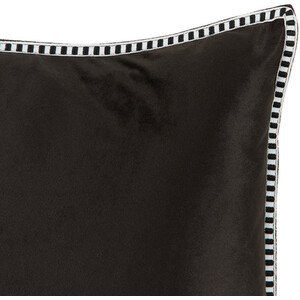 Alba Velvet Cushion - Black by Divante