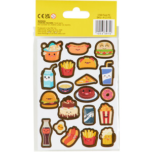 Pack of 2 Fun Food Stickers by Crafty Club