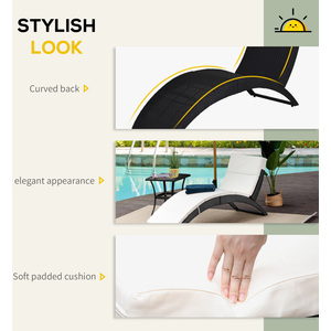 Outsunny Sun Lounger Rattan Hommock by Outsunny