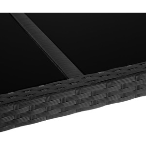 Rattan Garden Furniture Set 61 With Protective Cover - Black/Grey by tectake