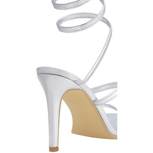 Spiral Ankle-Wrap Stiletto Sandals by komore