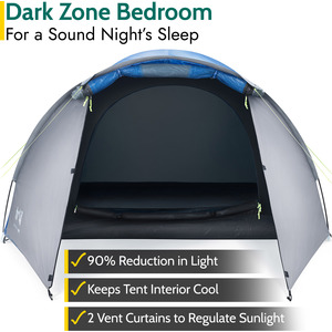 Bracken 3 Person Tent - Blue by Trail