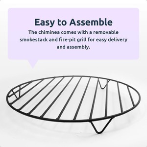 Chiminea Outdoor Fireplace Modern Steel - Black