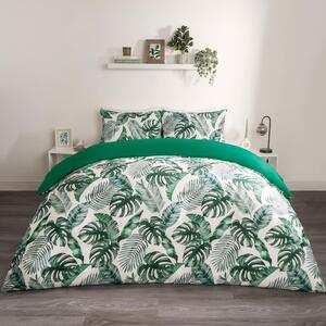 Tropical Duvet Cover Set - Green / Double / 200cm by OHS