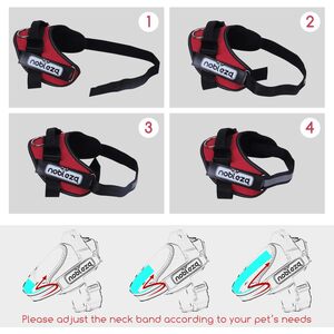 Dog Reflective Adjustable No-Pull Dog Vest Harness by Nobleza