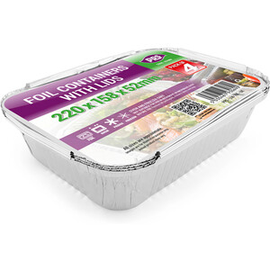 Foil Oven Dishes with Lids - Square