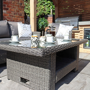 Paris 6 Piece Sofa Dining Set - Grey by Royalcraft