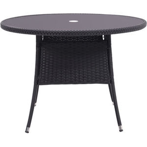 Rattan Dressing Garden Coffee Table - Black / 20.1kg by Livingandhome