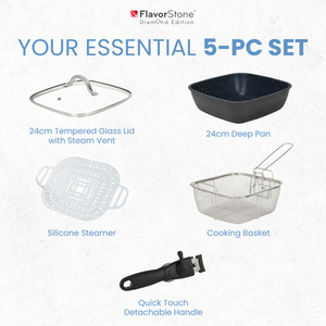 Flavorstone Diamond Frying Pan Set - Blue / 5 by Flavorstone