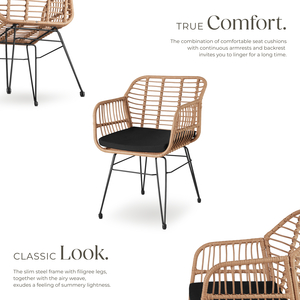 Molfetta Rattan Furniture Set - nature by tectake