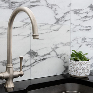 Marble Grey Self Adhesive Wall Tiles - Grey by d-c-fix