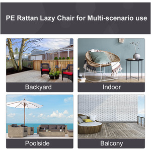 Outsunny Rattan Wicker Teardrop Chair - Pink by Outsunny