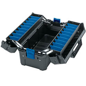 Draper 454mm Plastic Cantilever Tool Box - Black by Draper