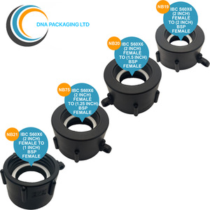 IBC S60x6 (2 inch) Female to (2 inch) BSP Female - Black / 0.08kg by DNA PACKAGING LTD