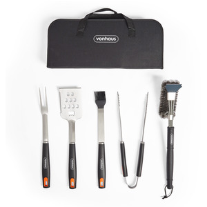 BBQ Tool Set and Storage Case 5 Piece - Black by VonHaus