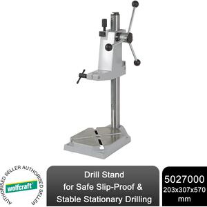 wolfcraft Drill Stand For Accurate & Safe Stationary Drilling - Silver by wolftcraft