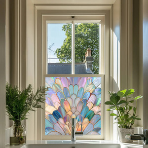 Albavilla Stained Glass Window Film - Pink / 45cm by Creative Printing Solutions