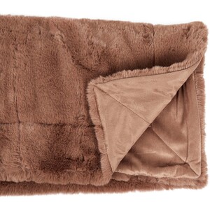 Rabbit Faux Fur Throw - Mocha / Medium by Divante