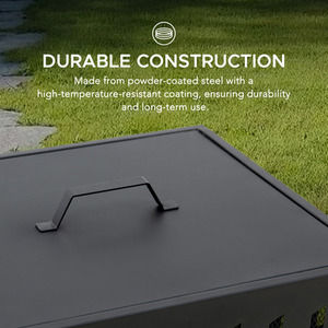 Sunjoy Steel Outdoor Fire Pit with Fire Poker - Black by Sunjoy